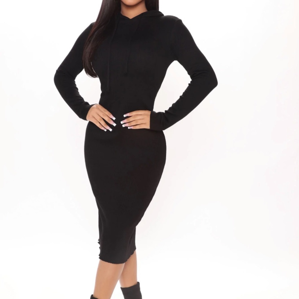 Casually Hooded Dress